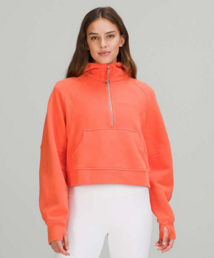Lululemon Scuba Oversized Half-Zip Hoodie in Warm Coral - Size XL/XXL (Retails for $118)