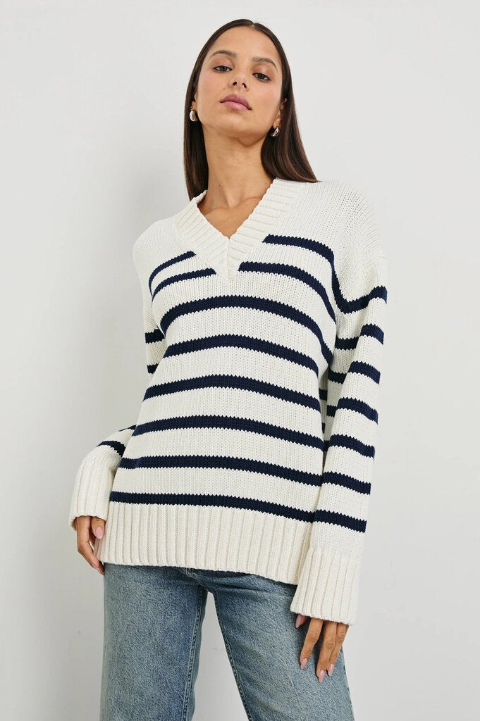 Rails Penny Sweater in Ivory Navy Stripe - Size Medium (Retails for $248)