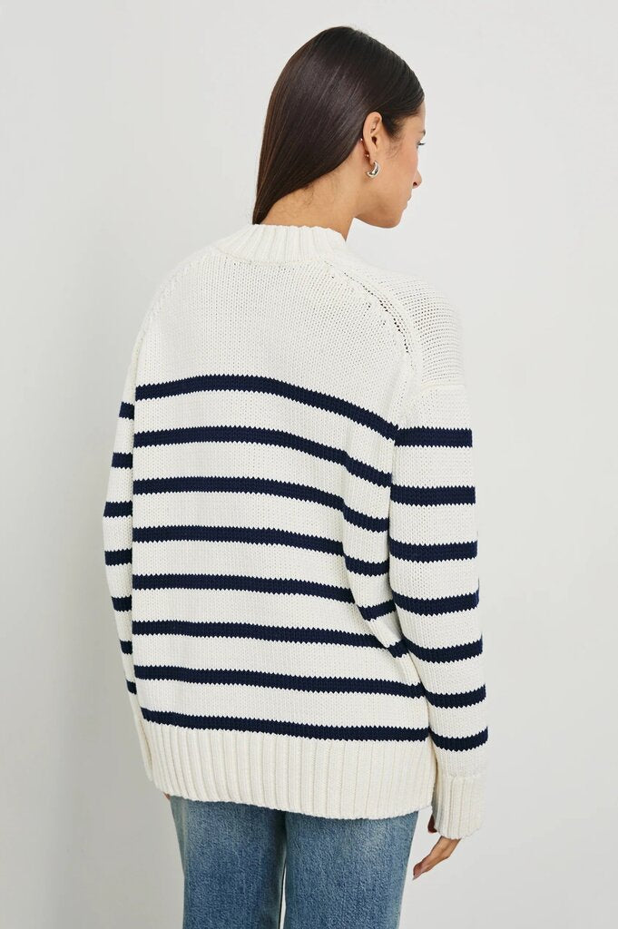 Rails Penny Sweater in Ivory Navy Stripe - Size Medium (Retails for $248)