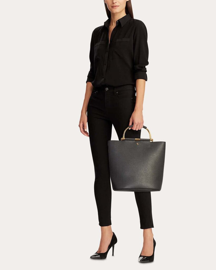 Ralph Lauren Pebbled Leather Leyton Tote