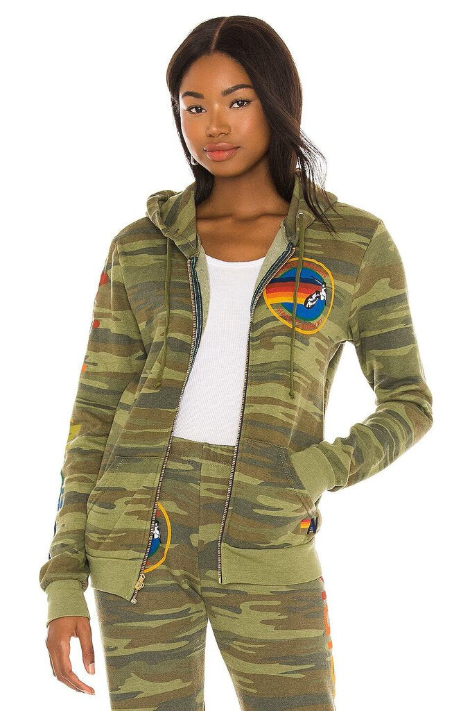 Aviator Nation NWT Camo Zip Up Hoodie - Size Small