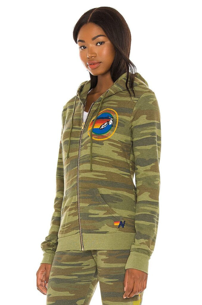 Aviator Nation NWT Camo Zip Up Hoodie - Size Small