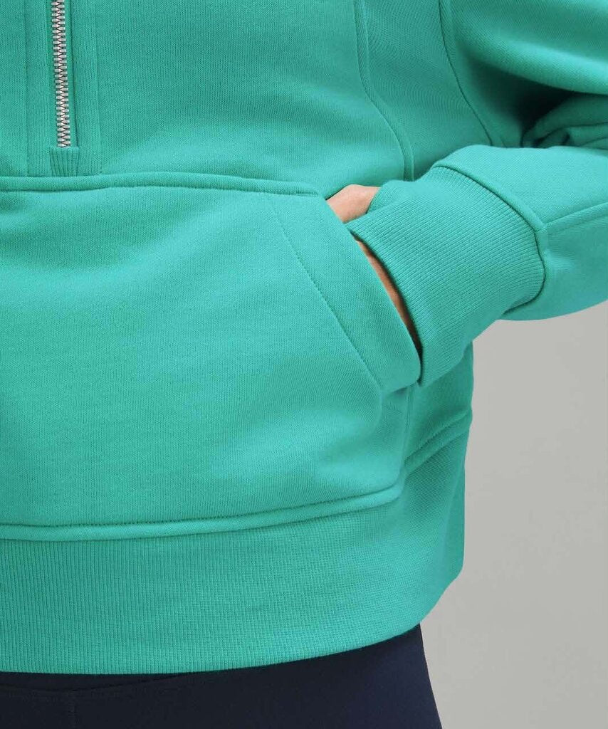 Lululemon Scuba Oversized Half-Zip Hoodie in Kelly Green - Size XS/S