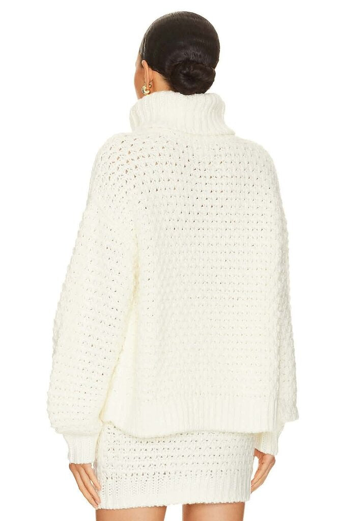 Lovers + Friends Cable Turtleneck Sweater - Size Medium (Retails $198)