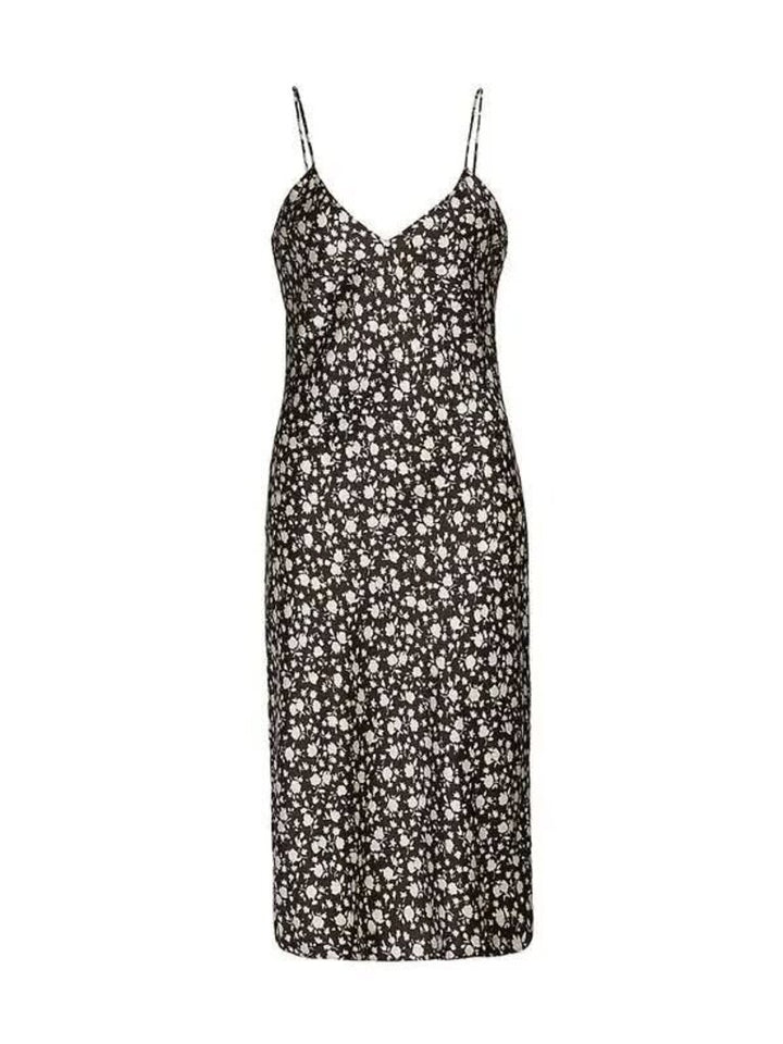 Nili Lotan Silk Floral Cami Midi Dress in Espresso Floral - Size Large (Retails for $595)