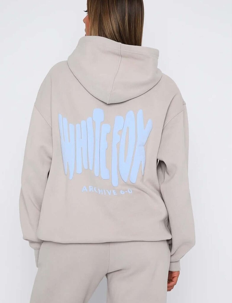 White Fox Archive 6.0 Oversized Hoodie Pullover in Dove - Size L/XL