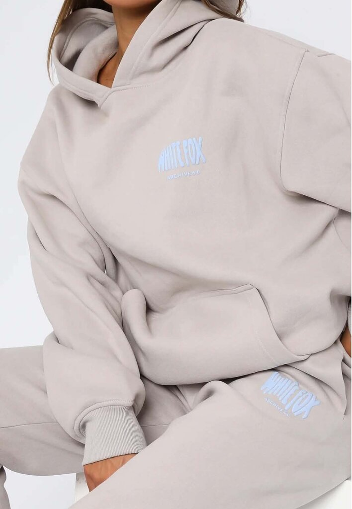 White Fox Archive 6.0 Oversized Hoodie Pullover in Dove - Size L/XL