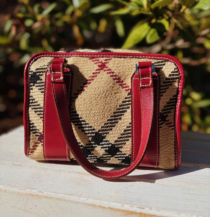 Burberry Blue Label Boston Woven Tote