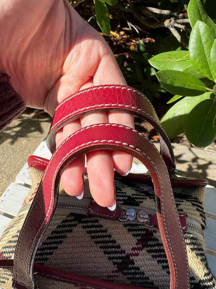 Burberry Blue Label Boston Woven Tote