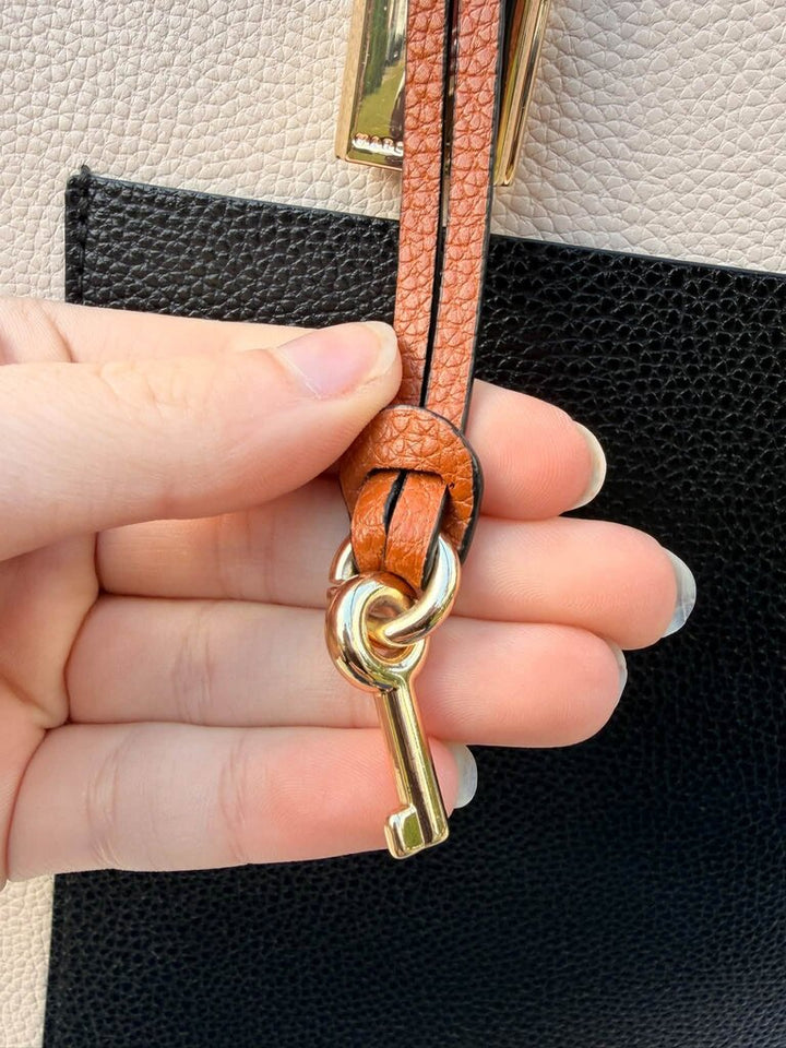 Marc Jacobs Grind Colorblock Leather Tote Bag