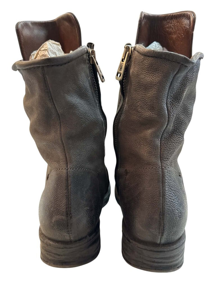 AS98 Leather Slouch Biker Boot - Size 37