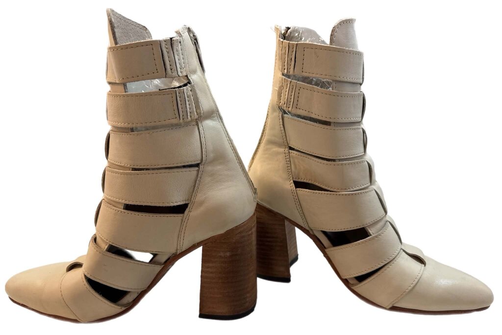 Freebird Cage Strappy Heeled Booties - Size 8