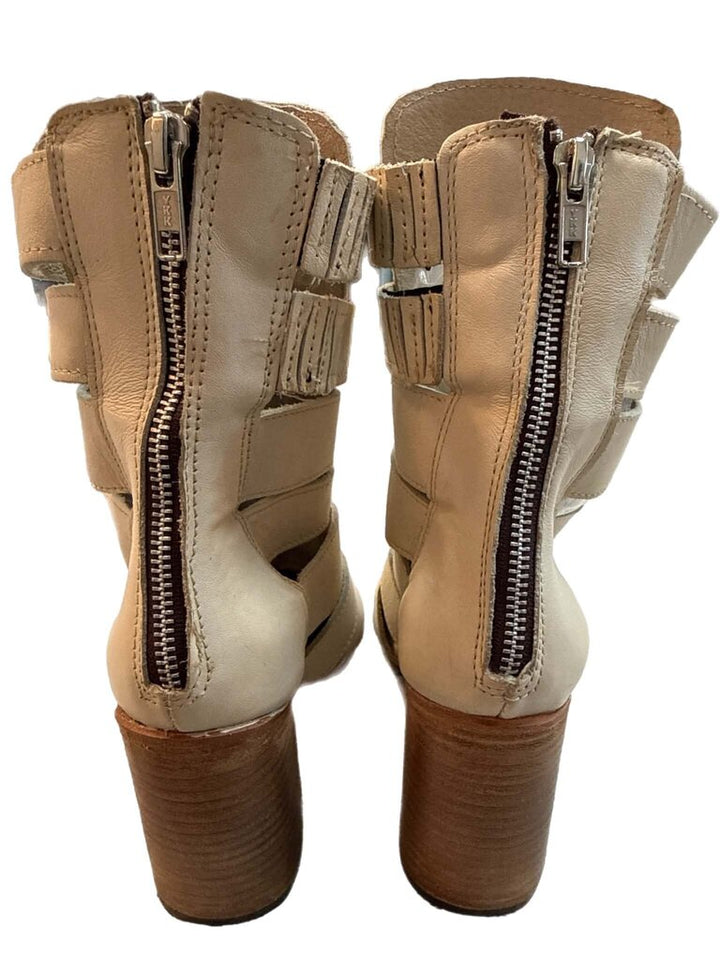 Freebird Cage Strappy Heeled Booties - Size 8