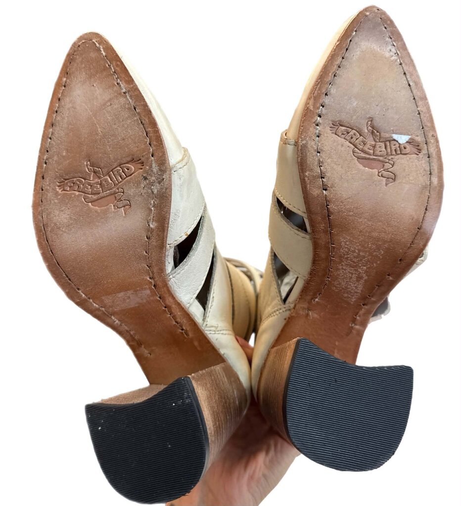 Freebird Cage Strappy Heeled Booties - Size 8