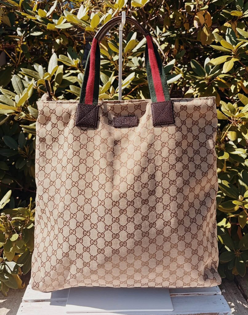 Gucci GG Canvas Web Vertical Tote