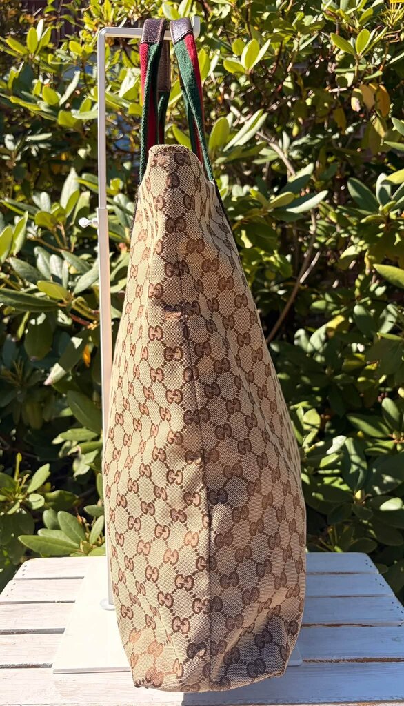 Gucci GG Canvas Web Vertical Tote