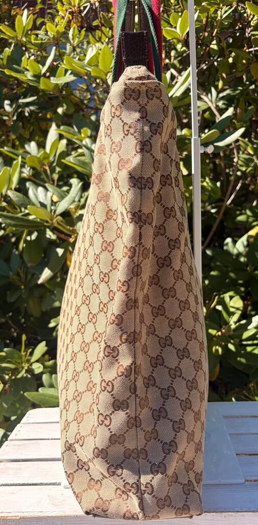 Gucci GG Canvas Web Vertical Tote