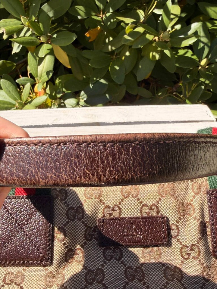 Gucci GG Canvas Web Vertical Tote