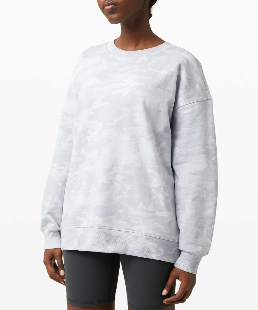 Lululemon Perfectly Oversized Crew In Incognito Camo Alpine White Multi - Size Small (Retails for $108)