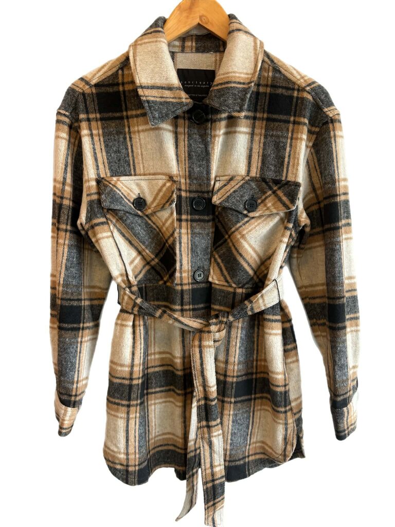 Sanctuary NWT Oversized Tie Shirt Jacket - Size XS