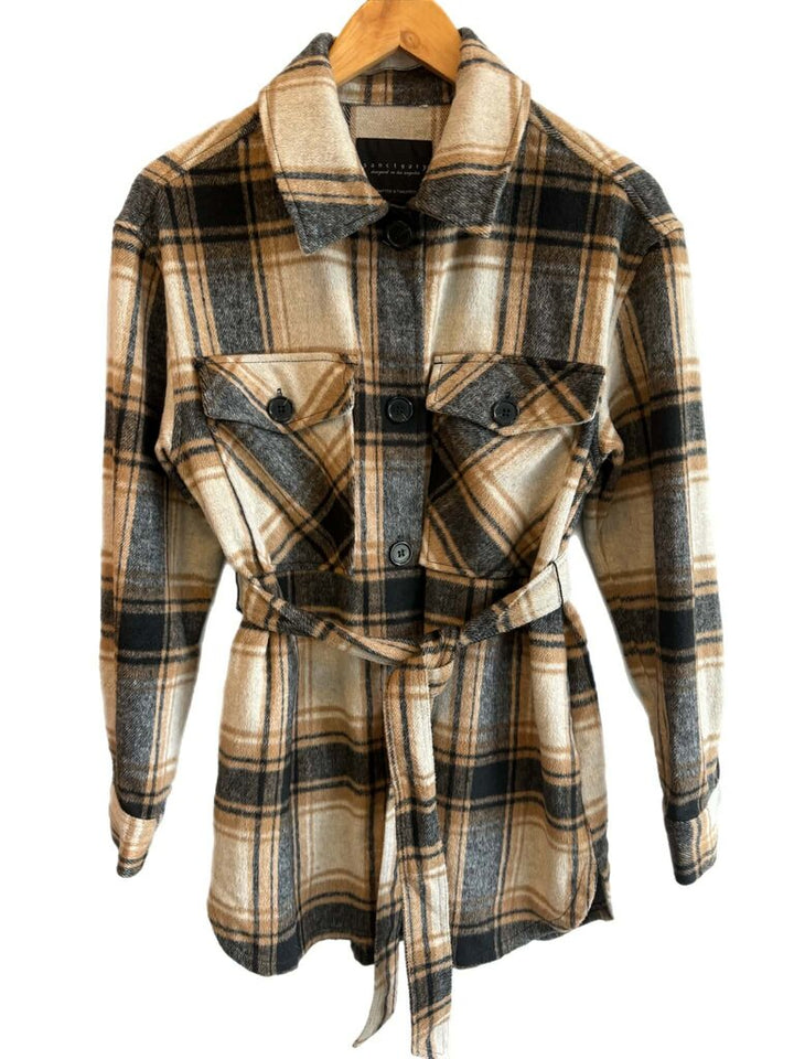 Sanctuary NWT Oversized Tie Shirt Jacket - Size XS