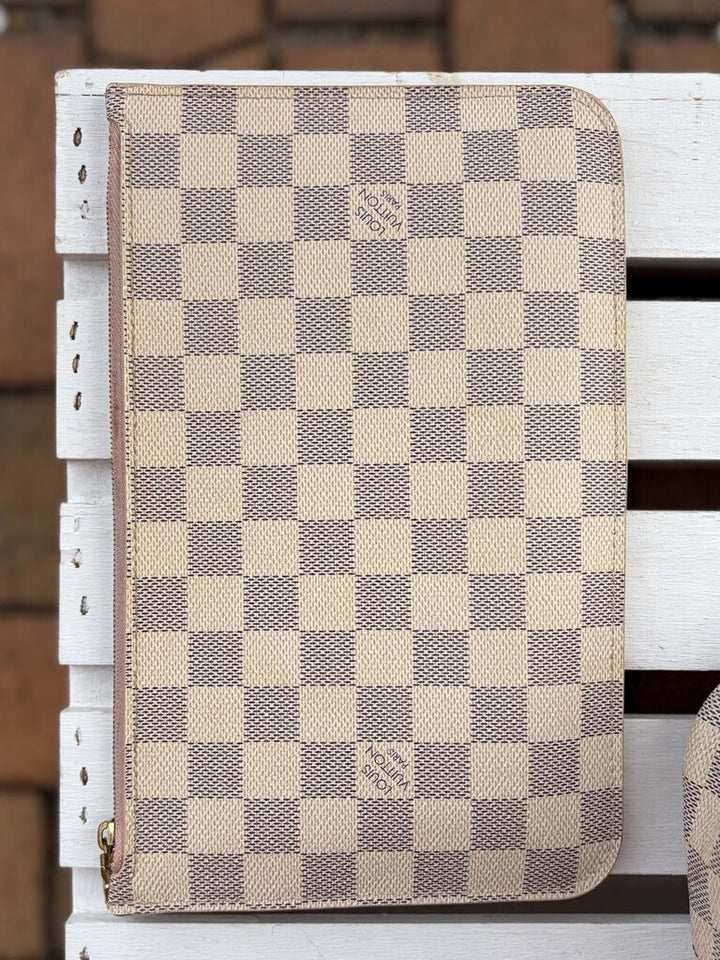 Louis Vuitton Damier Azur Neverfull MM Tote (with pouch)