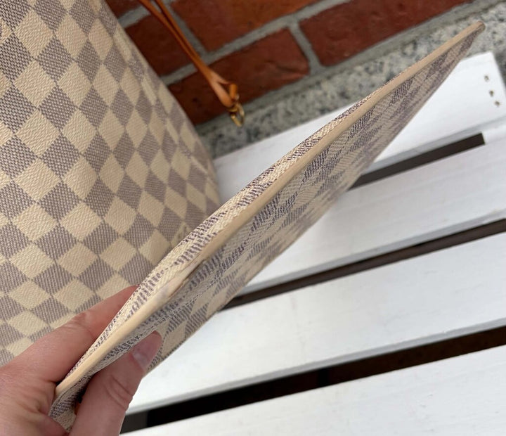 Louis Vuitton Damier Azur Neverfull MM Tote (with pouch)