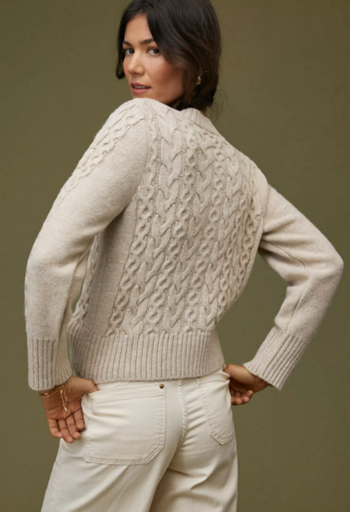 Maeve Cable-Knit Cardigan - Size Small