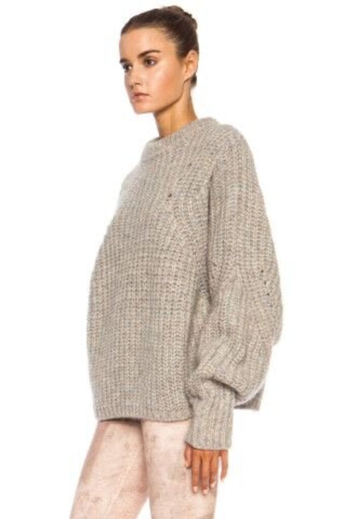 Isabel Marant Oversized Melange Ribbed Knit Sweater - Size Large