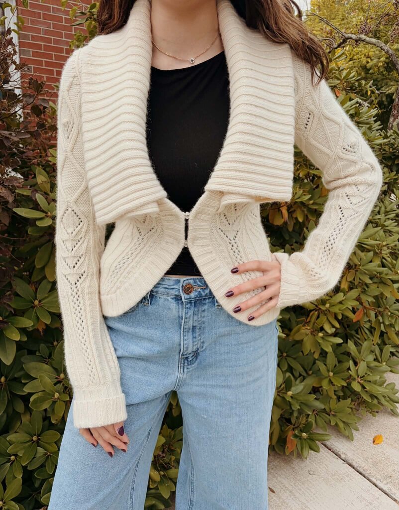 Stella McCartney Cable Knit Wool Cardigan - Size 40