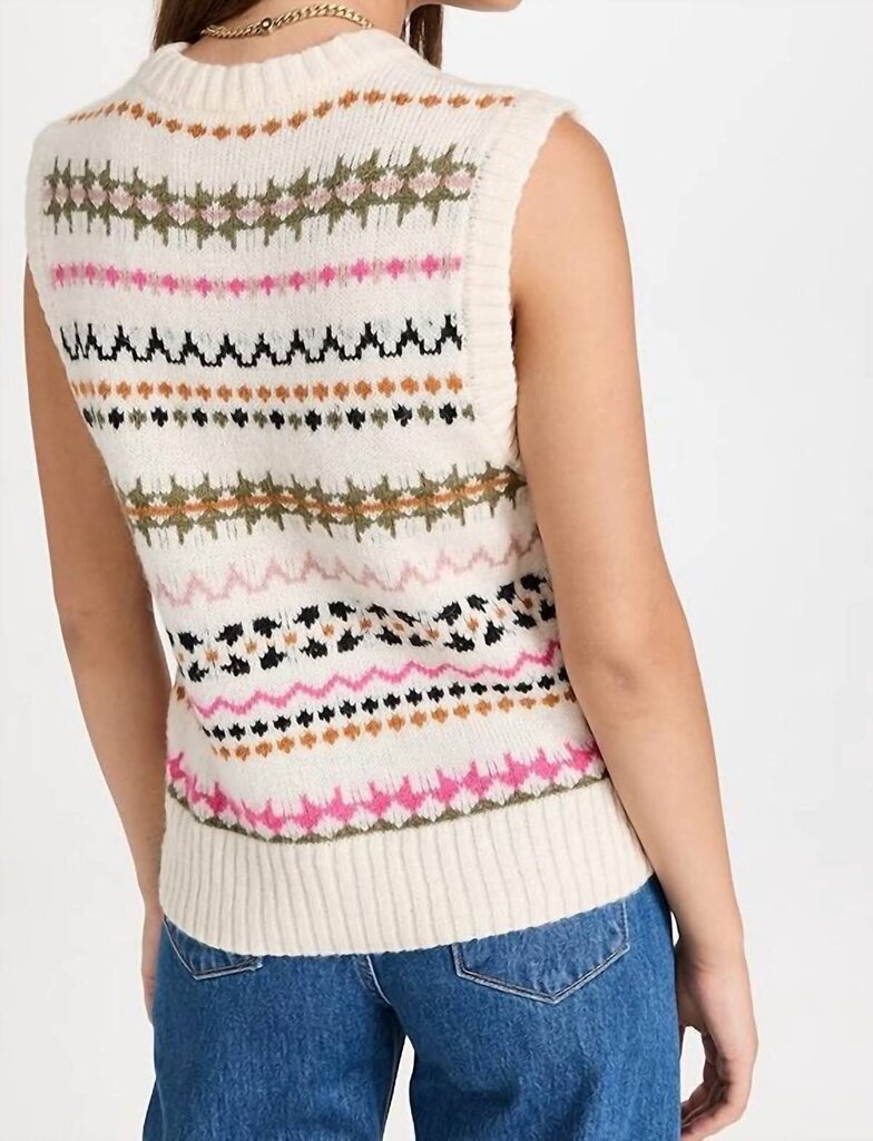 Scotch & Soda Relaxed Fit Fair Isle Sweater Vest- Size Small