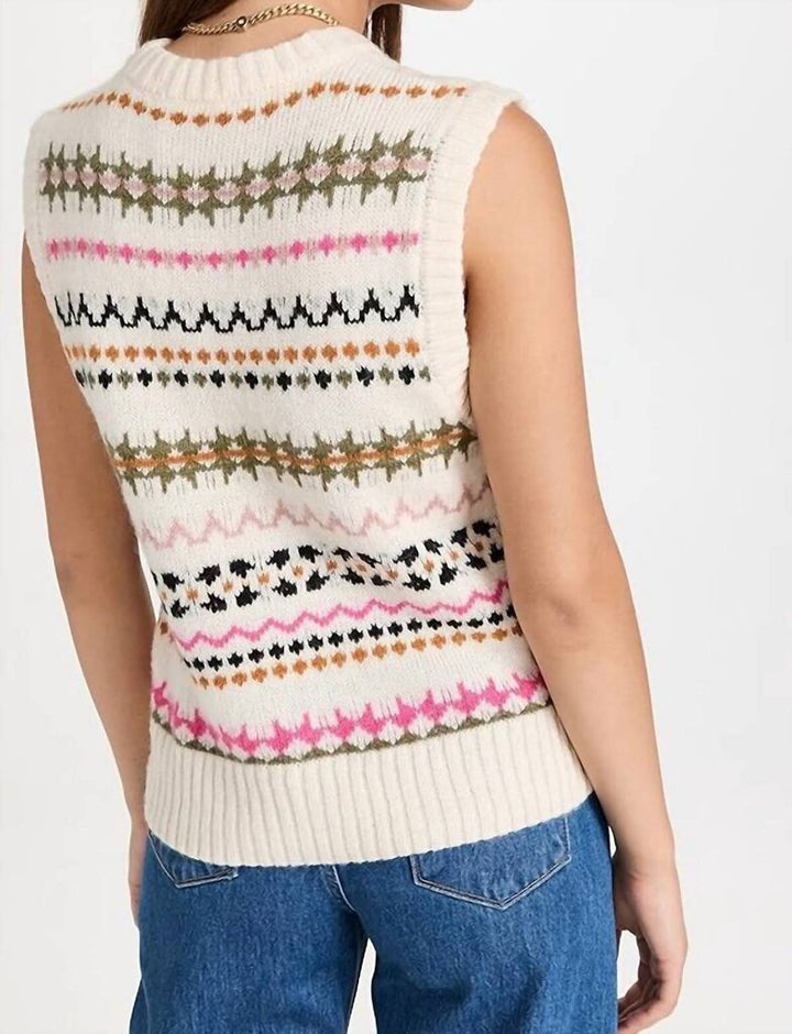 Scotch & Soda Relaxed Fit Fair Isle Sweater Vest- Size Small