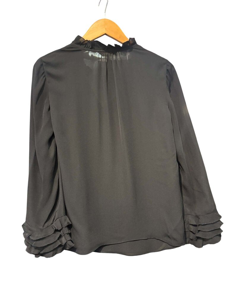 Rebecca Taylor Black Silk Blouse- Size 2