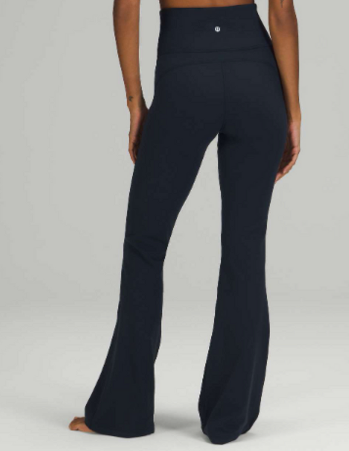 Lululemon Groove Super High Rise Flared Pant Nulu In True Navy - Size 10 (Retails for $98)