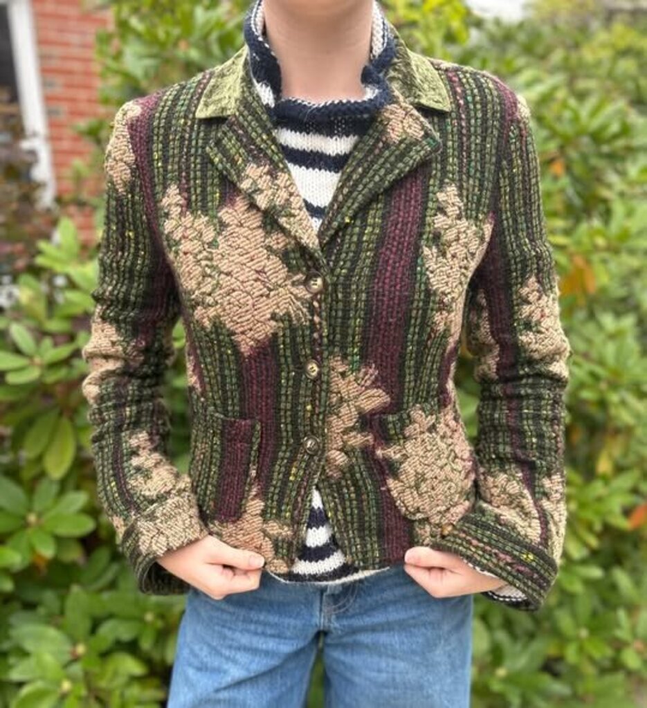 Etro Wool Jacket in Floral - Size 42