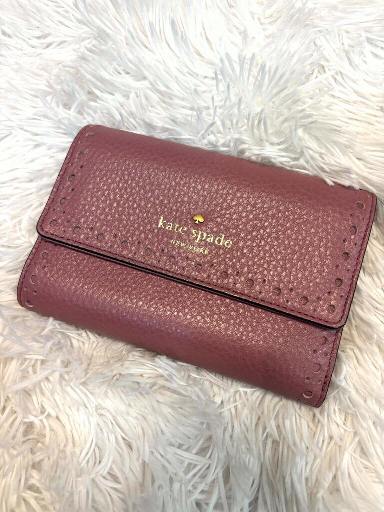 Kate Spade Pebbled Pink Leather Wallet