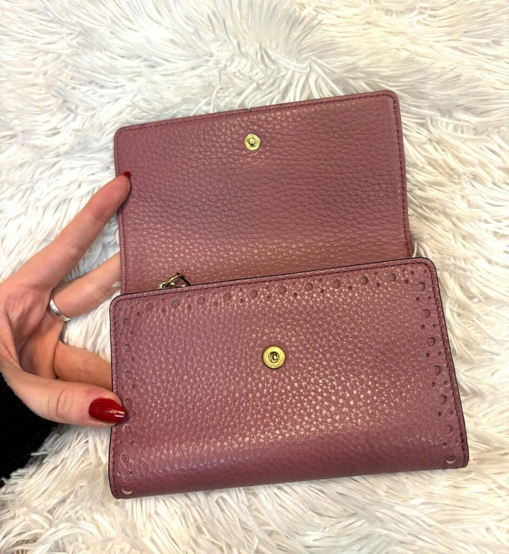 Kate Spade Pebbled Pink Leather Wallet