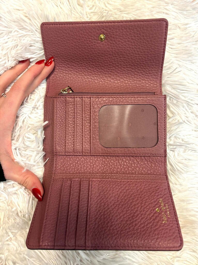 Kate Spade Pebbled Pink Leather Wallet