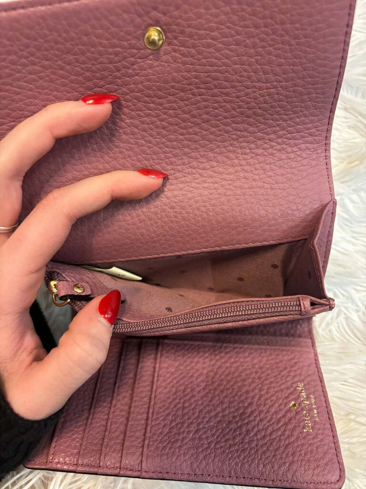 Kate Spade Pebbled Pink Leather Wallet