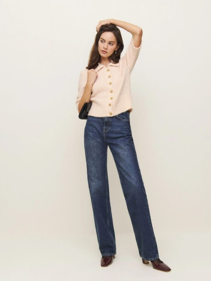 Reformation Daphne Collared Cardigan - Size Small (Retails for $248)