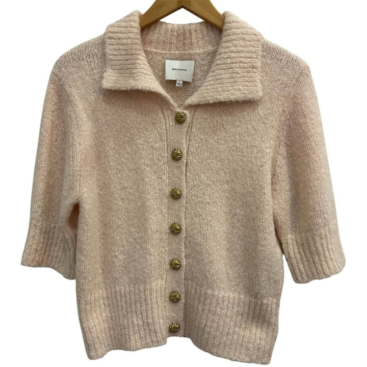 Reformation Daphne Collared Cardigan - Size Small (Retails for $248)