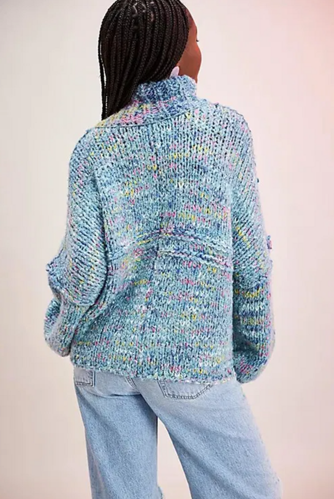 Free People NWT Supernatural Sweater in Blue Combo - Size Medium