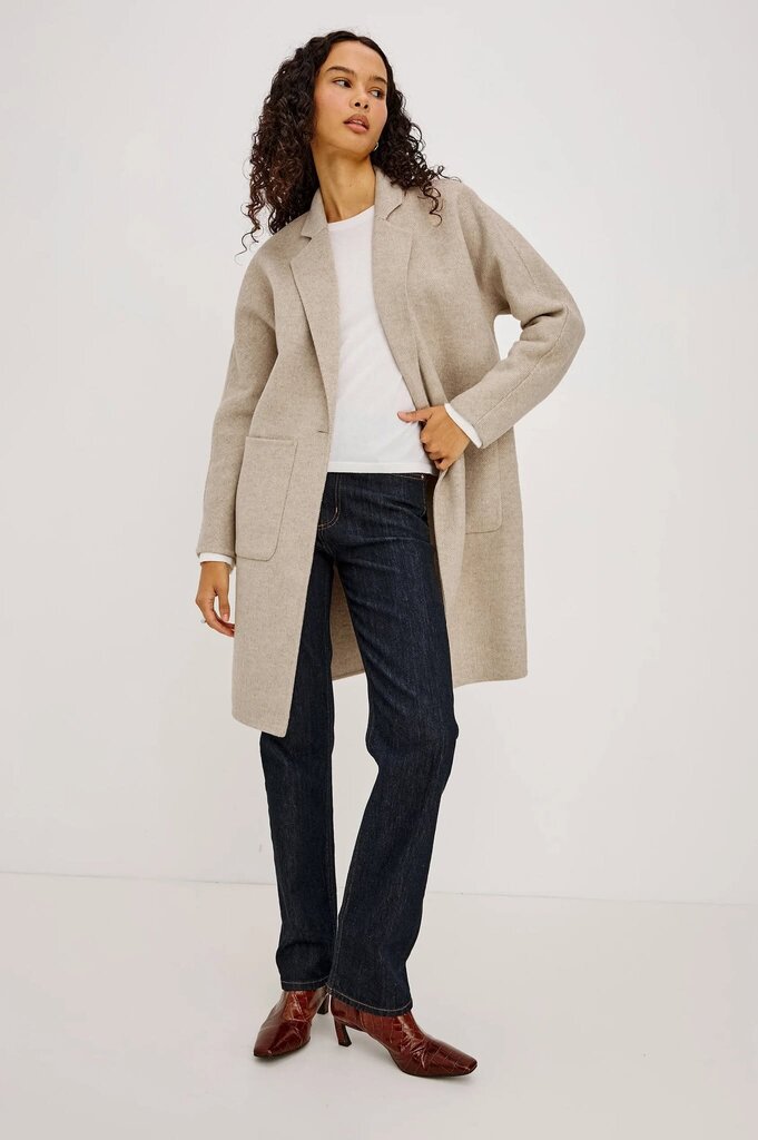 Rails Everest Coat in Oat Herringbone - Size XS (retailing for $398)