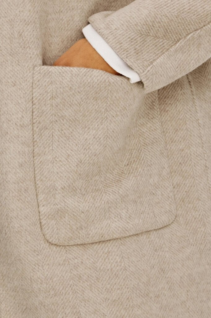 Rails Everest Coat in Oat Herringbone - Size XS (retailing for $398)
