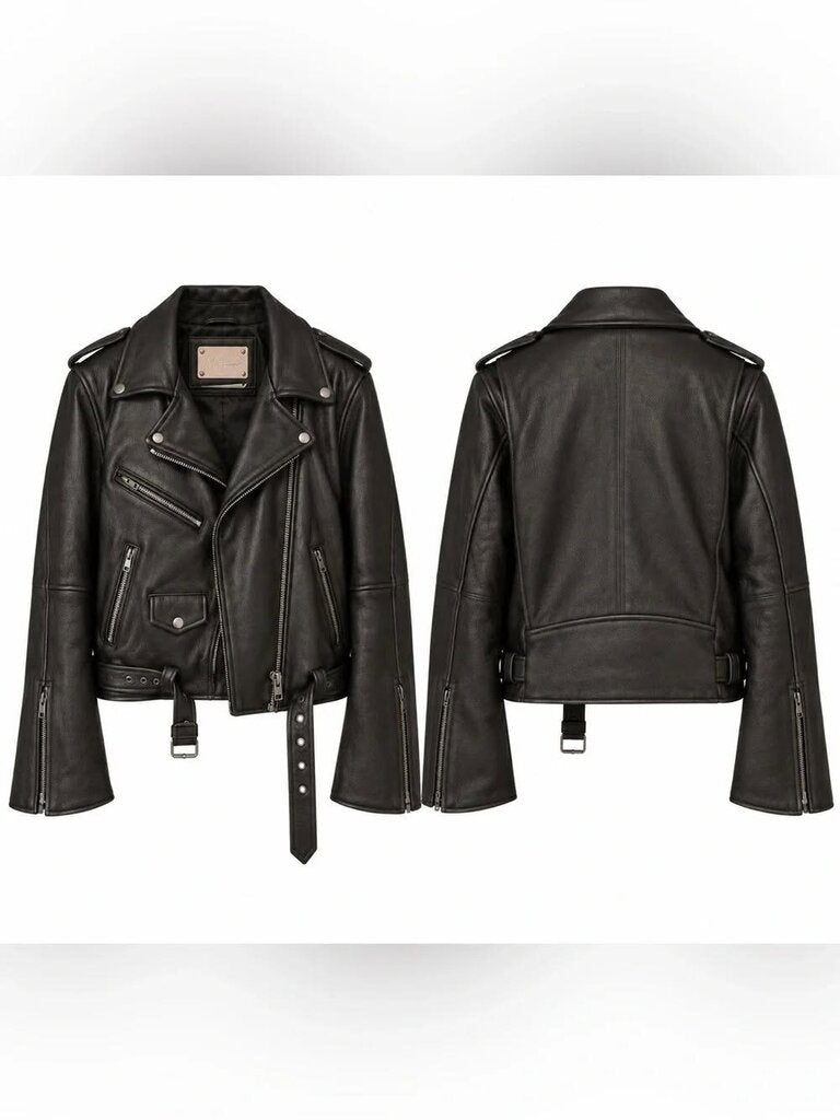 Understated Leather Moto Jacket - Size Medium (retails $550)