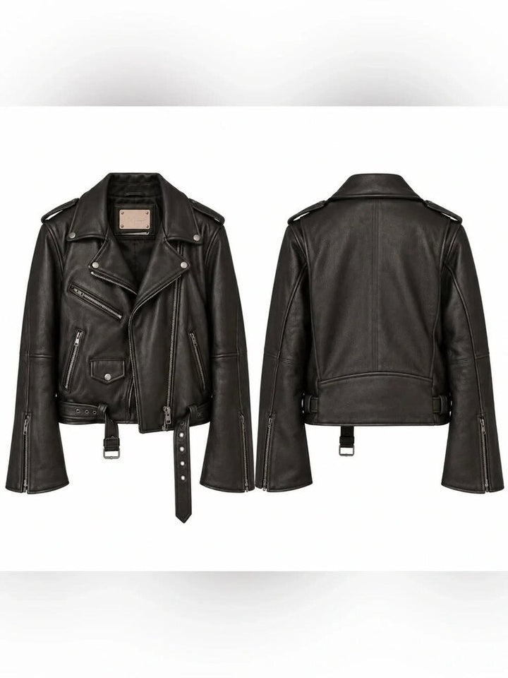Understated Leather Moto Jacket - Size Medium (retails $550)