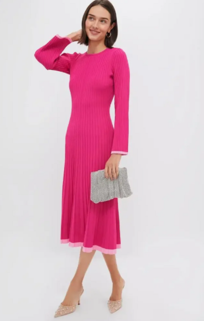 Hyacinth House Kiera Ribbed Midi Dress - Size Small