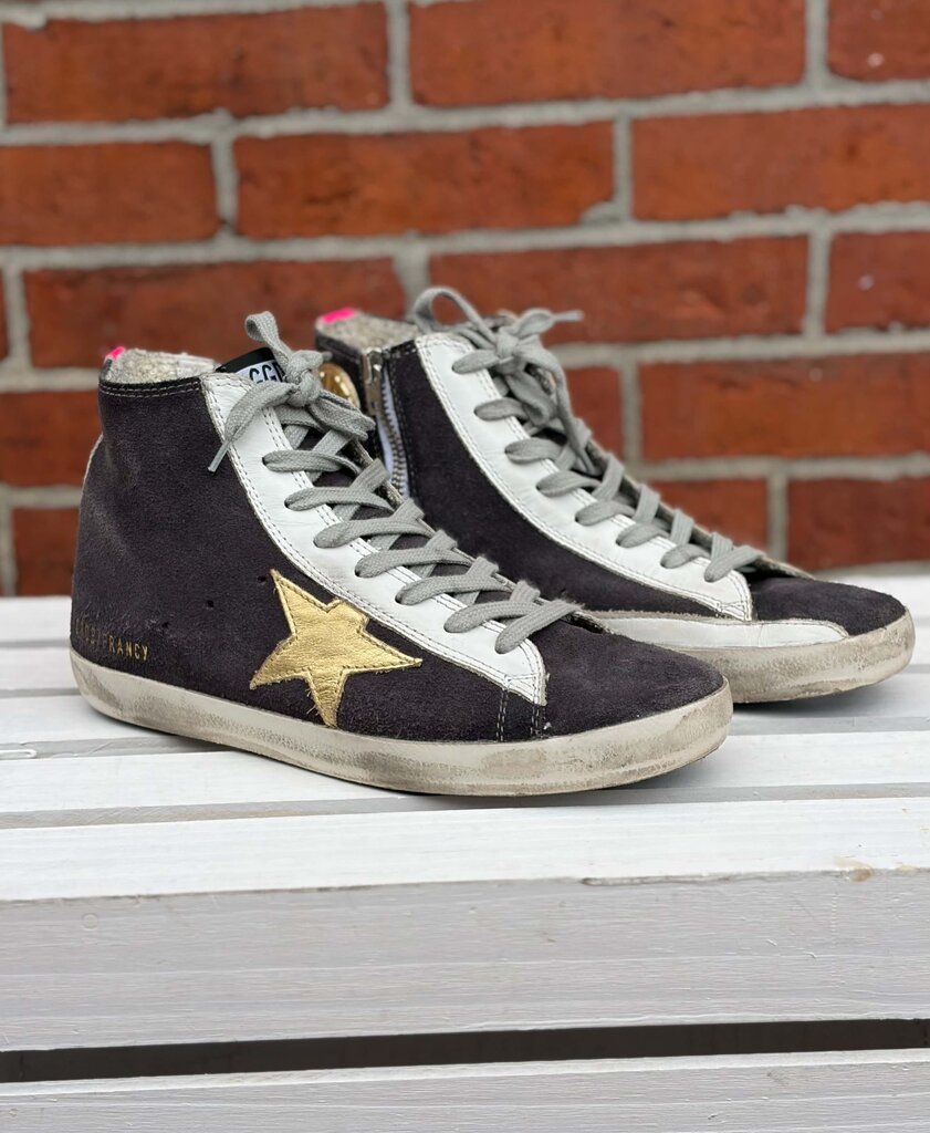 Golden Goose Suede Francy Gold Star Athletic Sneaker - Size 7