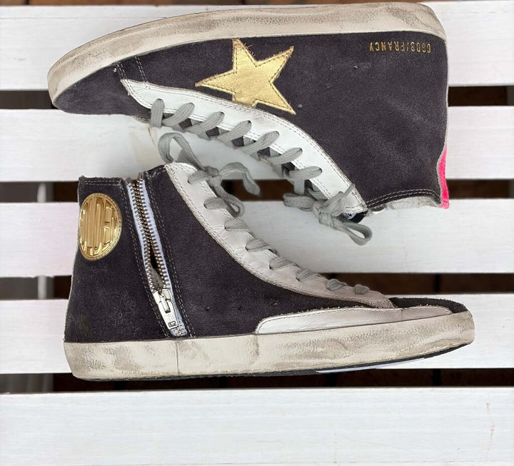 Golden Goose Suede Francy Gold Star Athletic Sneaker - Size 7