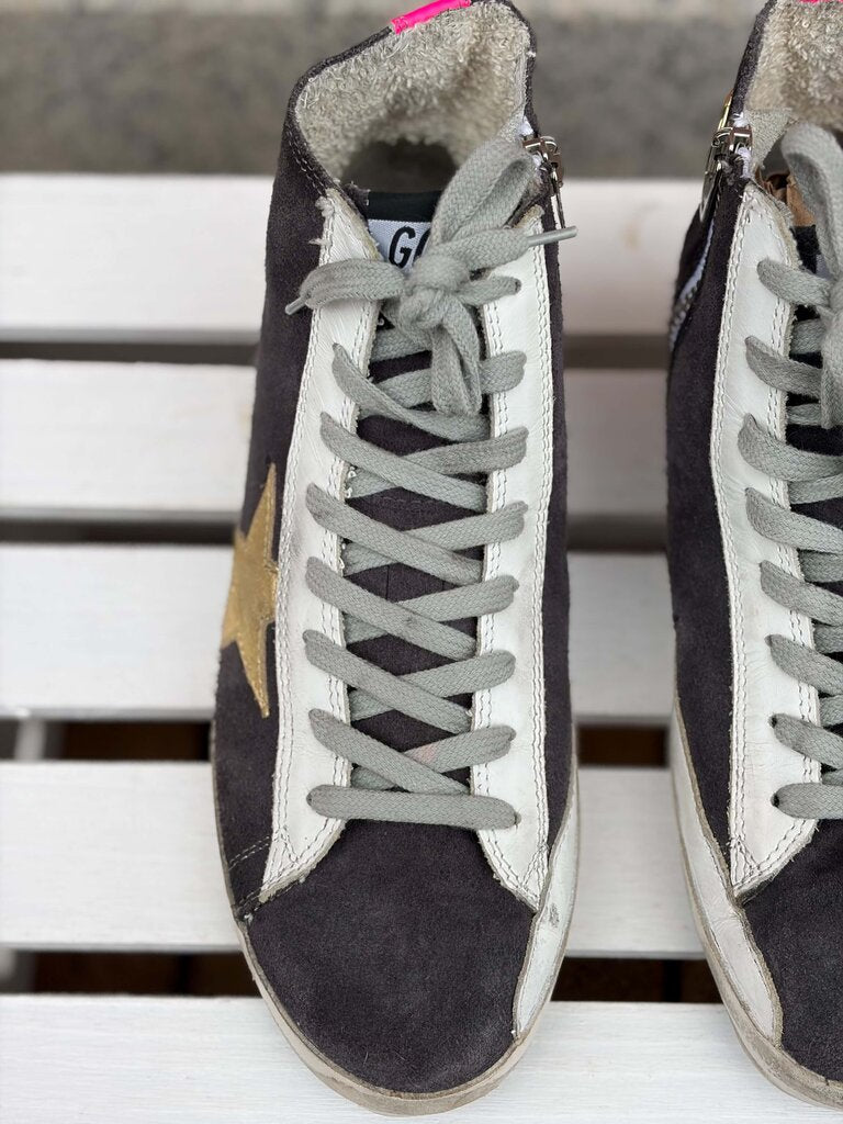 Golden Goose Suede Francy Gold Star Athletic Sneaker - Size 7